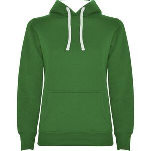 Roly Womens/Ladies Urban Hoodie / Kelly Green/White